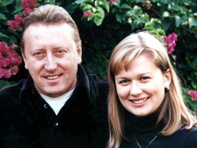 Murdered Russian buisnessman Gennadi Bernovski with his wife.