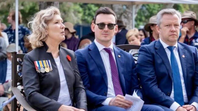 The fight for Fadden. Three of the key players in the preselection battle since Stuart Robert announced he would retire. From left, Fran Ward, Sam O'Connor and Cameron Caldwell.