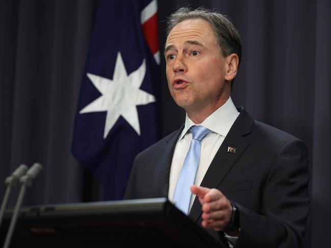 Greg Hunt said the booster program will begin on November 8. Picture: NCA Newswire / Gary Ramage