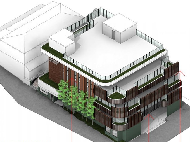 A render of the proposed three-storey childcare centre. Picture: PD Online/WIM Architects