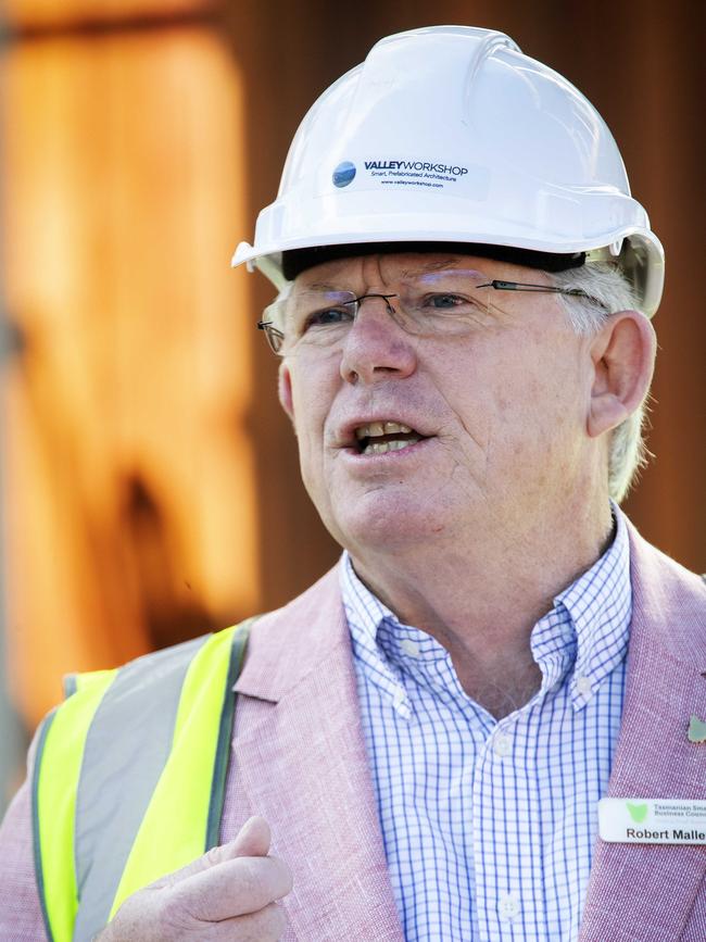 Tasmanian Small Business Council CEO Robert Mallett on a building site at Howrah. Picture: Chris Kidd