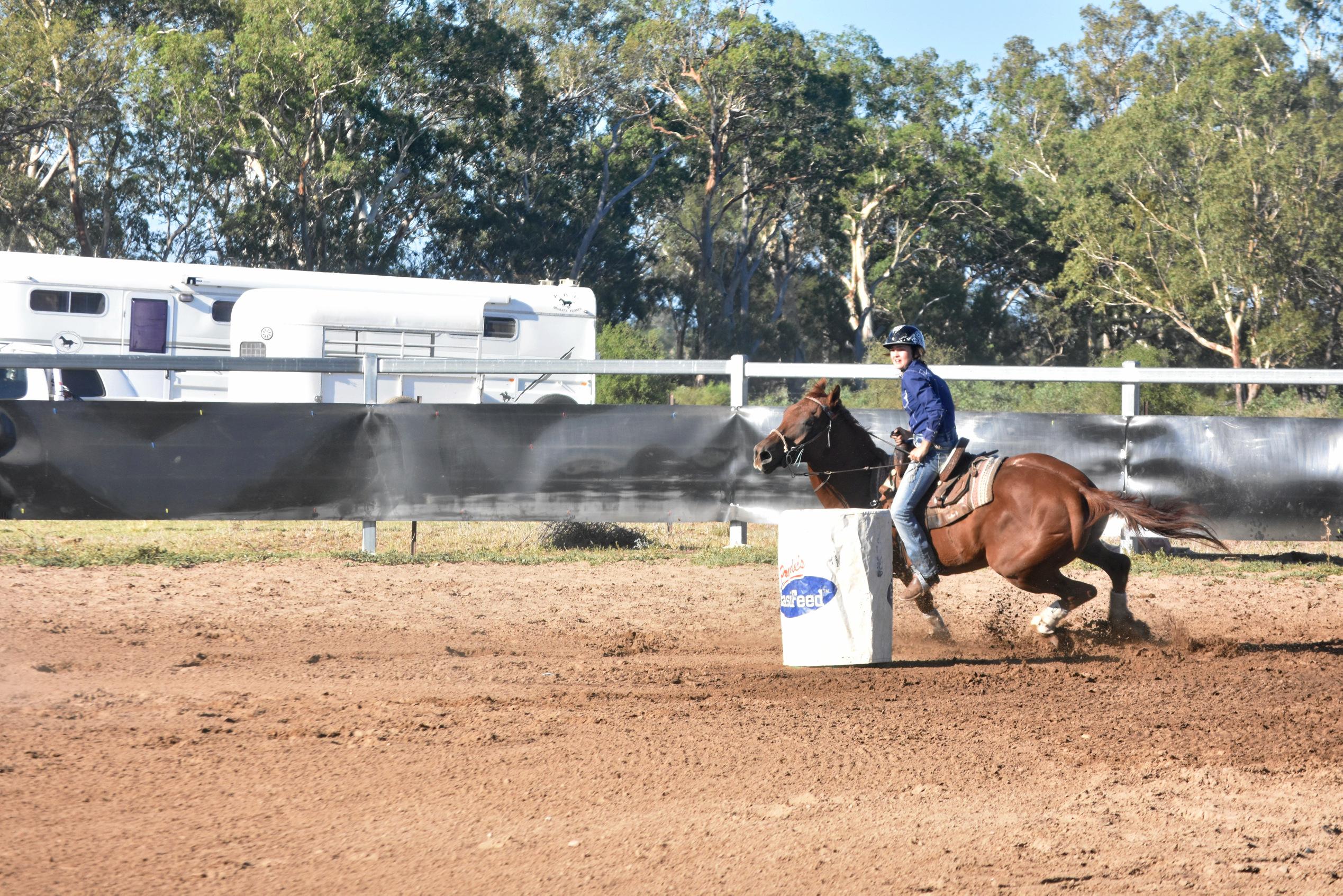 13-17 years barrel racing, Ayers Jackpot. Picture: Jorja McDonnell