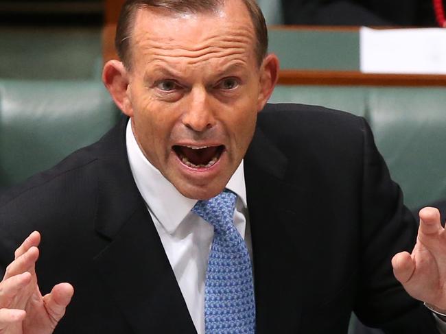 PM Tony Abbott and Opposition Leader Bill Shorten in Question Time in the House of Representatives Chamber, Parliament House in Canberra