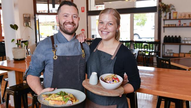 The Banksia Tree’s owners Fabian and Halie Folghera in 2019. Picture: Brenton Edwards