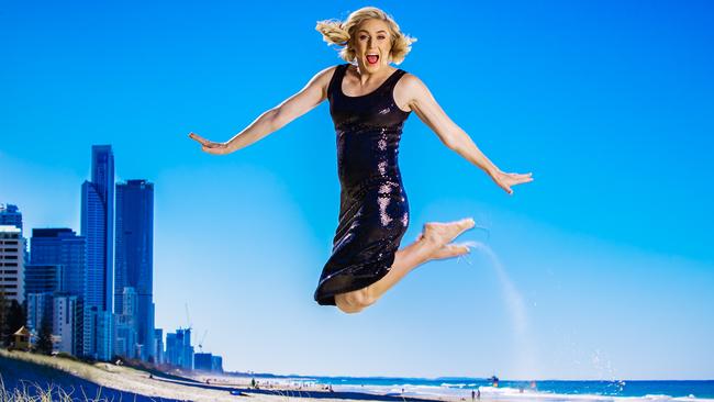 Sally Pearson on the Gold Coast ahead of Dancing With the Stars. Picture: Nigel Hallett