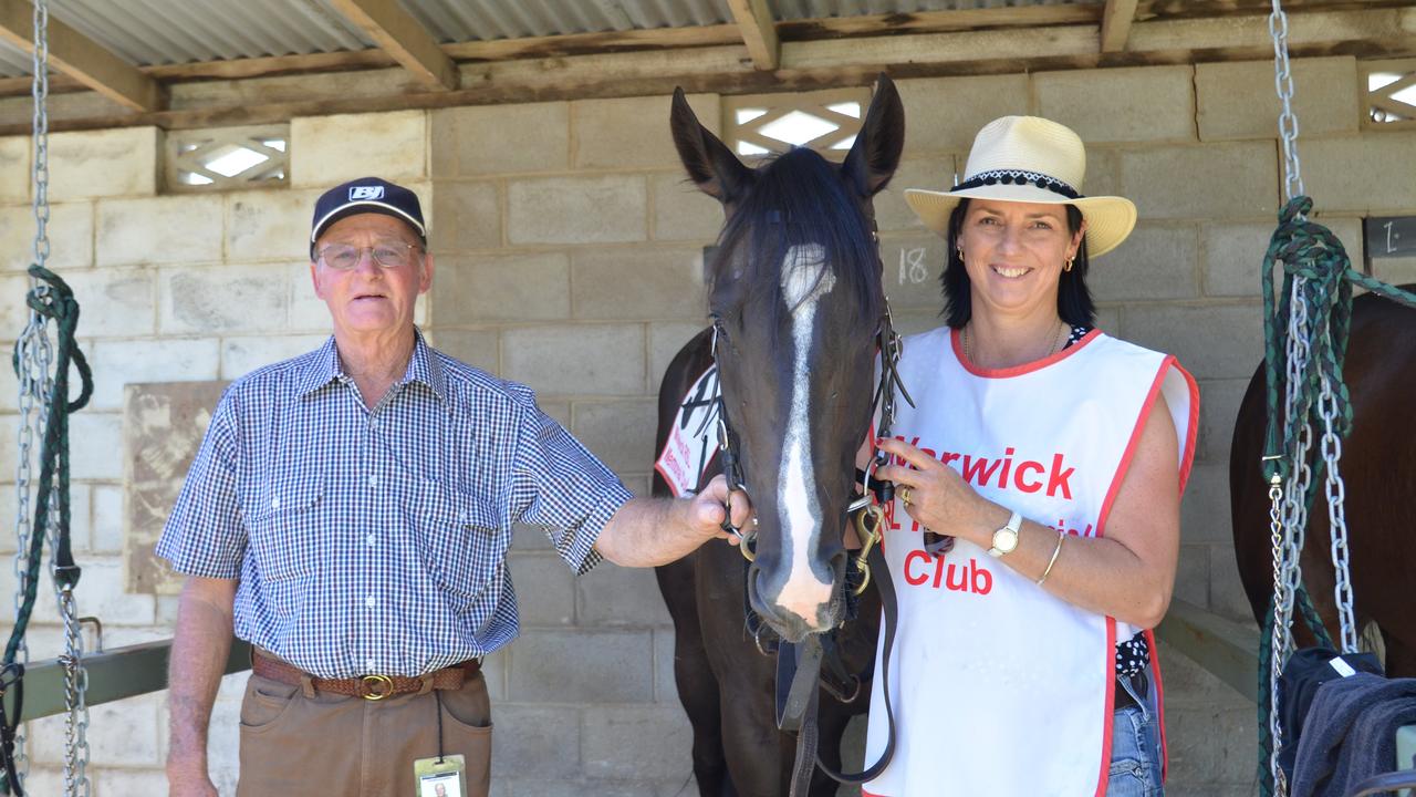 Phil Cox and Jackie Crompton with Avasa, a five-year-old mare.