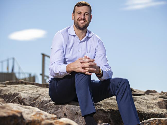 Boomers legend Andrew Bogut has been unveiled as part of the Channel 7 basketball commentary team for the Tokyo Olympics alongside Andrew Gaze and John Casey. Picture: Adam Yip