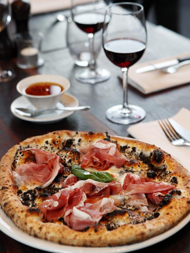 Black truffle pizza. Picture: News Corp.