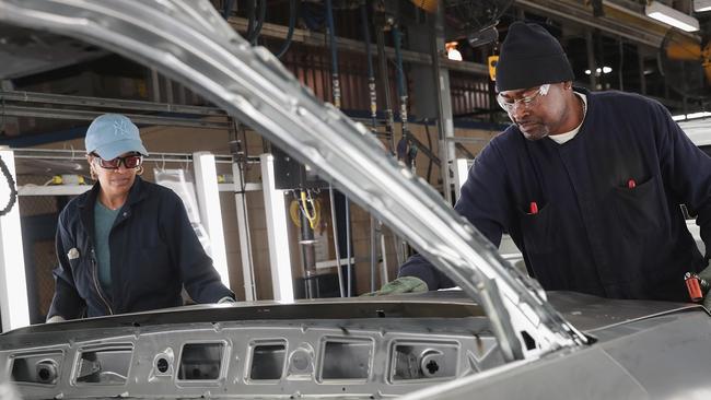 Workers assemble Ford vehicles at the Chicago Assembly Plant. Picture: Getty Images