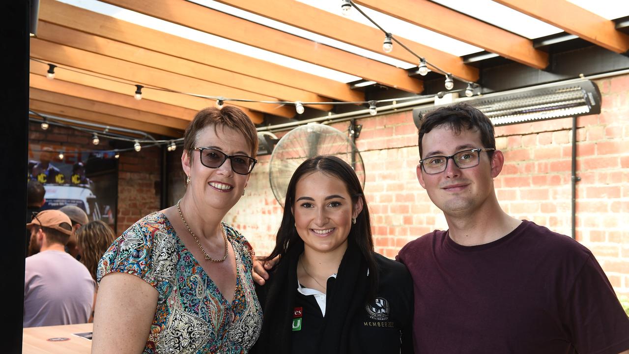 Paula , Zara and Zane Bailey. AFL GF in Geelong.