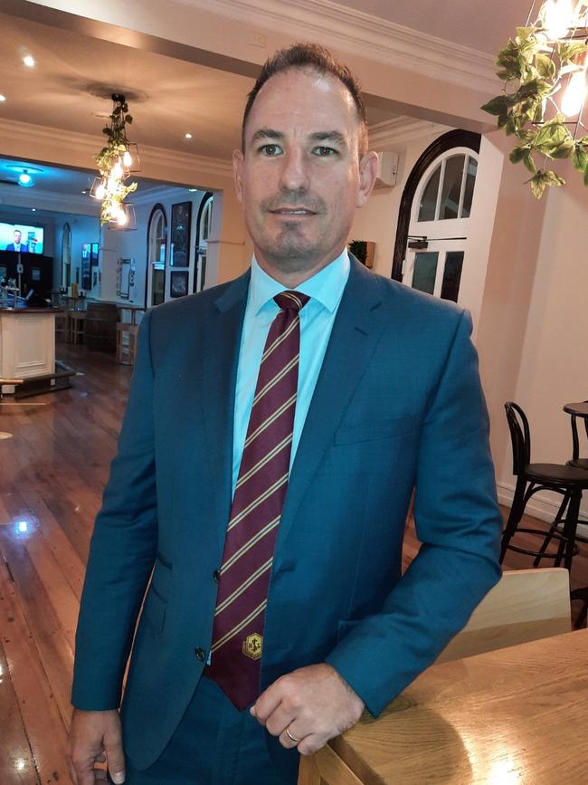 Ipswich State High School deputy principal Andrew Want at the school's rugby league season launch at the Jets Leagues Club. Picture: David Lems