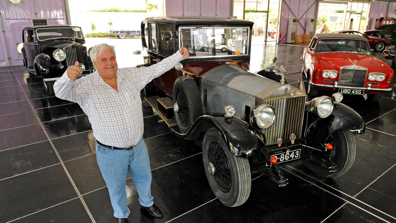 Clive Palmer in front of his collection of Rolls Royce cars, including this 1926 Phantom I model. Photo: Iain Curry / Sunshine Coast Daily