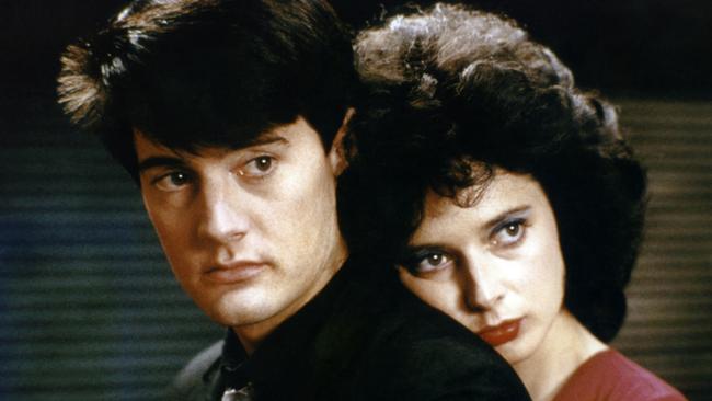 With Kyle McLachlan in Blue Velvet, written and directed by former partner David Lynch.