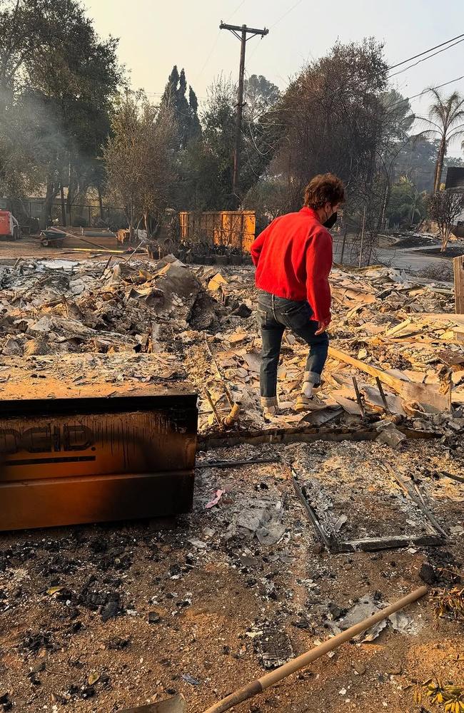 Moore showed what's left of her LA home in a heartbreaking Instagram post.