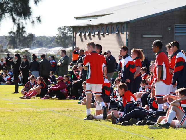 The student’s reserves and a section of the crowd. Pictures: Carmela Roche