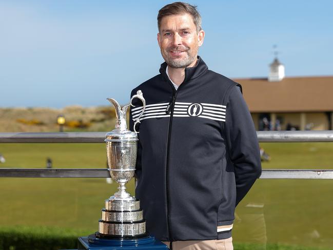 Mark Darbon, Chief Executive of The R&A, poses with The Claret Jug in April. Picture: Richard Heathcote/R&A/R&A via Getty Images