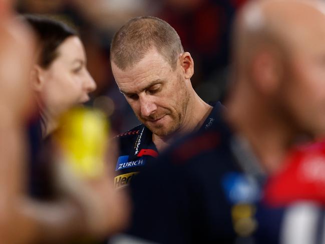 Simon Goodwin and the Dees travel west this weekend. Picture: Michael Willson/AFL Photos