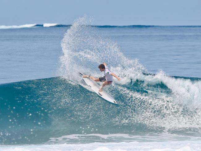 Liam O’Brien ranked 24th on the WQS in 2019 will spearhead Burleigh Boardriders attack in this weekend’s Australian Boardriders battle. Picture: Keoki/WSL