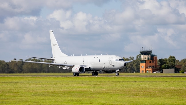 A Royal Australian Air Force P-8 Poseidon aircraft departed Queensland's RAAF Base Amberly for Tonga on Monday morning to provide assistance. Picture: Supplied