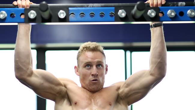 TOKYO, JAPAN - SEPTEMBER 27:  Reece Hodge of Australia trains during a gym session at Urayasu Park on September 27, 2019 in Tokyo, Japan. (Photo by Dan Mullan/Getty Images)