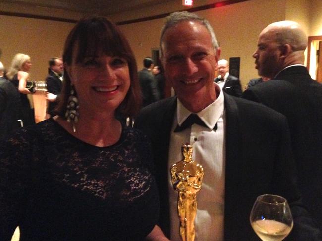 Ben Osmo with wife Alana at the Governor’s Ball after the ceremony. Picture: Supplied.