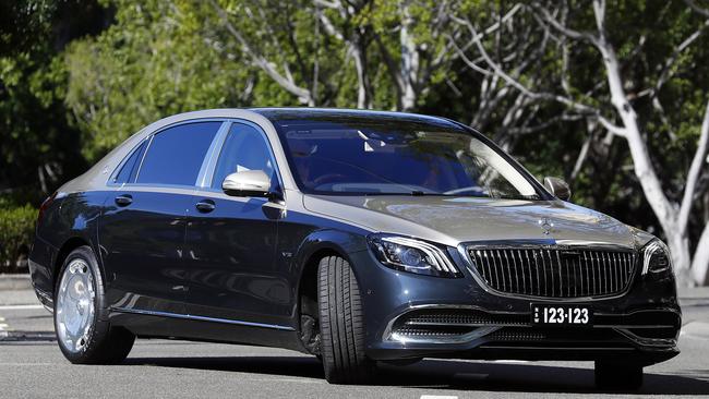 Radio king John Laws leaves 2SM studios in his new Mercedes Maybach at Pyrmont. Picture: Sam Ruttyn