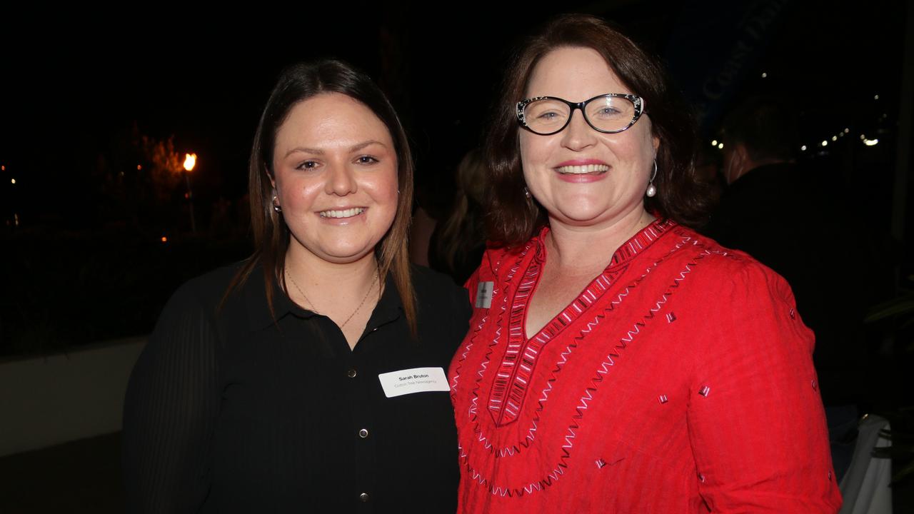 Sarah Bruton and Kate Grandy from Cotton Tree Newsagency at the launch party for the Sunshine Coast Daily's new weekly paper. Picture: Tom Threadingham