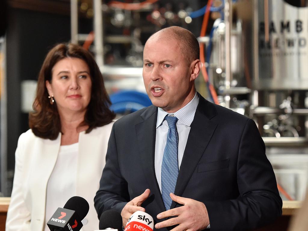 Treasurer Josh Frydenberg at an event in Melbourne last week. According to the punters, he could be our next Opposition Leader. Picture : NCA NewsWire / Nicki Connolly