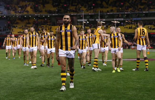 They call him “Silk” but Hawthorn’s Shaun Burgoyne could not crack it for a spot on Morris’s list. Picture: Michael Klein