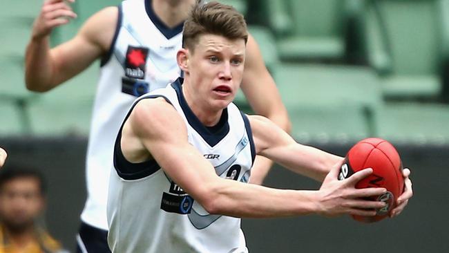 Sam Walsh doesn’t have any issues finding the footy. Picture: Getty Images