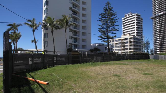 The proposed building site on corner of Garfield Terrace and Frederick Street in Surfers Paradise. Picture by Scott Fletcher