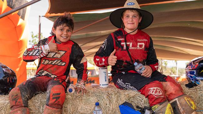 Jayce Stocker and Nate Tomerini at the 2023 KTM Australian Junior Motocross Championships, Darwin, NT, Australia. Picture: Pema Tamang Pakhrin