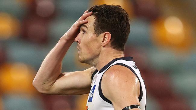 Jeremy Cameron could be stuck at GWS should Geelong go cold on the deal. Picture: Michael Klein