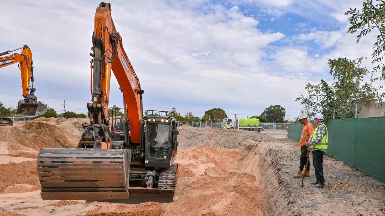 The site is being excavated in a last-ditch attempt to find the remains of the missing Beaumont children before the it is sold to developers. Picture: NewsWire / Brenton Edwards