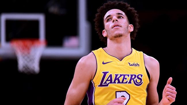 Lonzo Ball has shown flashes, but it’s been a touch initiation to his NBA career as teams target the young star. Picture: Getty Images/AFP