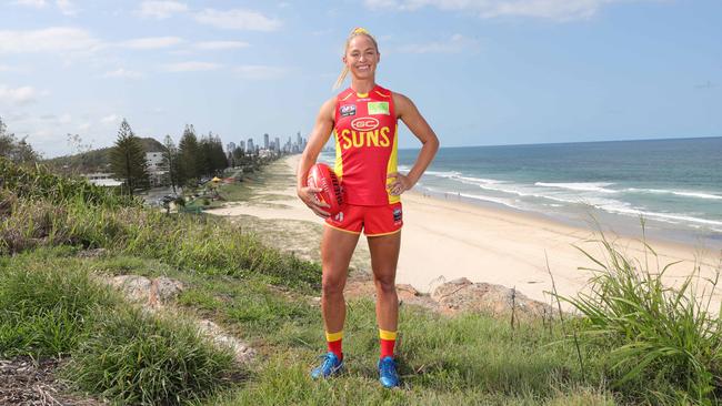 Gold Coast Suns AFLW co captain Leah Kaslar. Picture Glenn Hampson