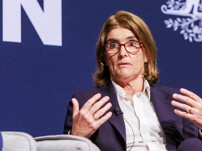 21/11/2023 RBA governor Michele Bullock during a panel on the State of Economy during the ASIC annual forum at the Sofitel in Melbourne. Aaron Francis / The Australian