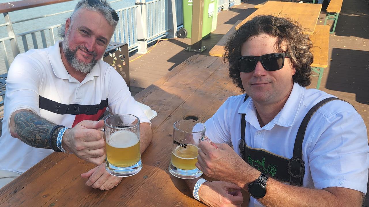 The drinks were flowing at Oktoberfest Rockhampton 2023.