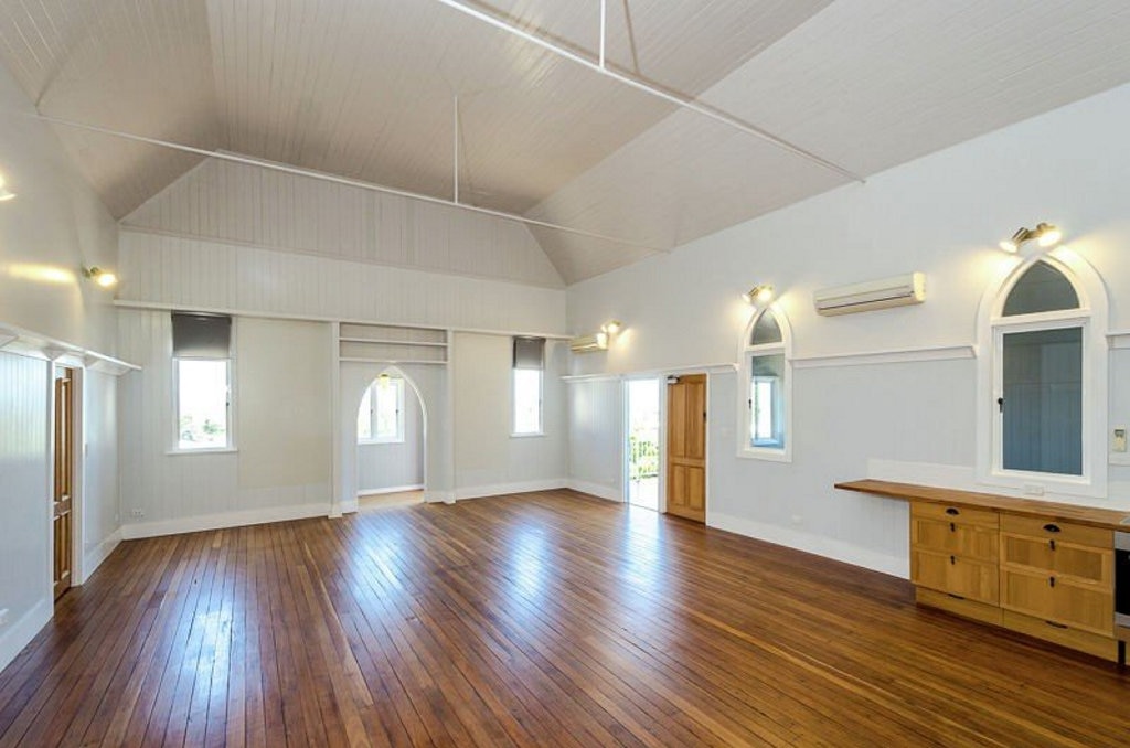 The chapel at 9 Williamson St which has been turned into a family home is on the market. Picture: Contributed