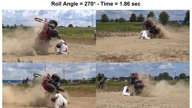 US CPSC high-speed ATV rollover with Australian QuadBar.