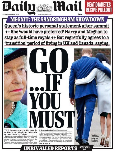 The Daily Mail sides with the Queen.