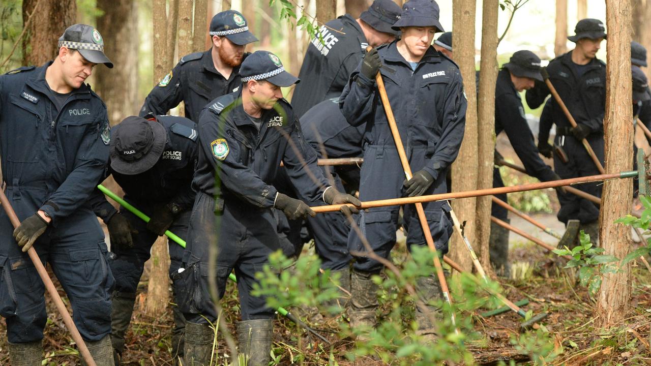 Strike Force Rosann detectives searching for William Tyrrell's remains in scrub off Batar Creek Rd. Picture News Corp Australia/Trevor Veale