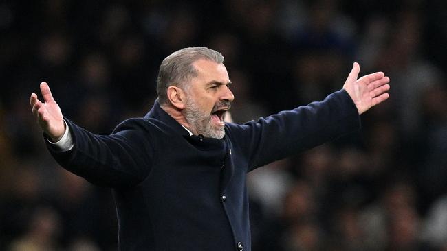 Ange Postecoglou was proud of his players despite the defeat to Chelsea. Picture: AFP