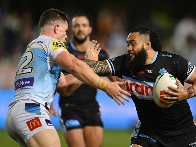 Siosifa Talakai had a solid game for Cronulla. Photo: Albert Perez/Getty Images