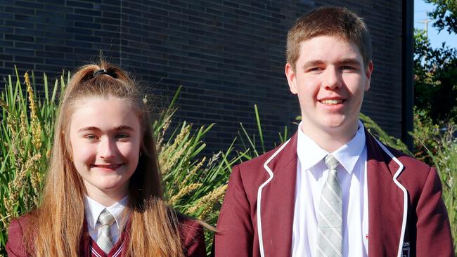 Gleeson College student leaders for 2025 Morgan Broadbent and William Elsworthy. Picture: Supplied