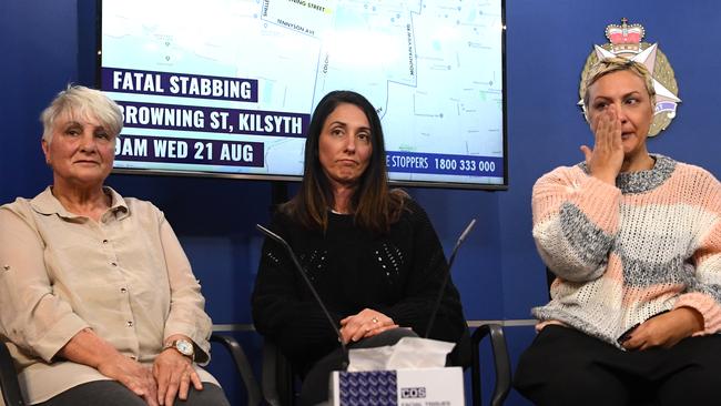 From left, Helen Salaris and daughters Amy and Stephanie. Picture: AAP