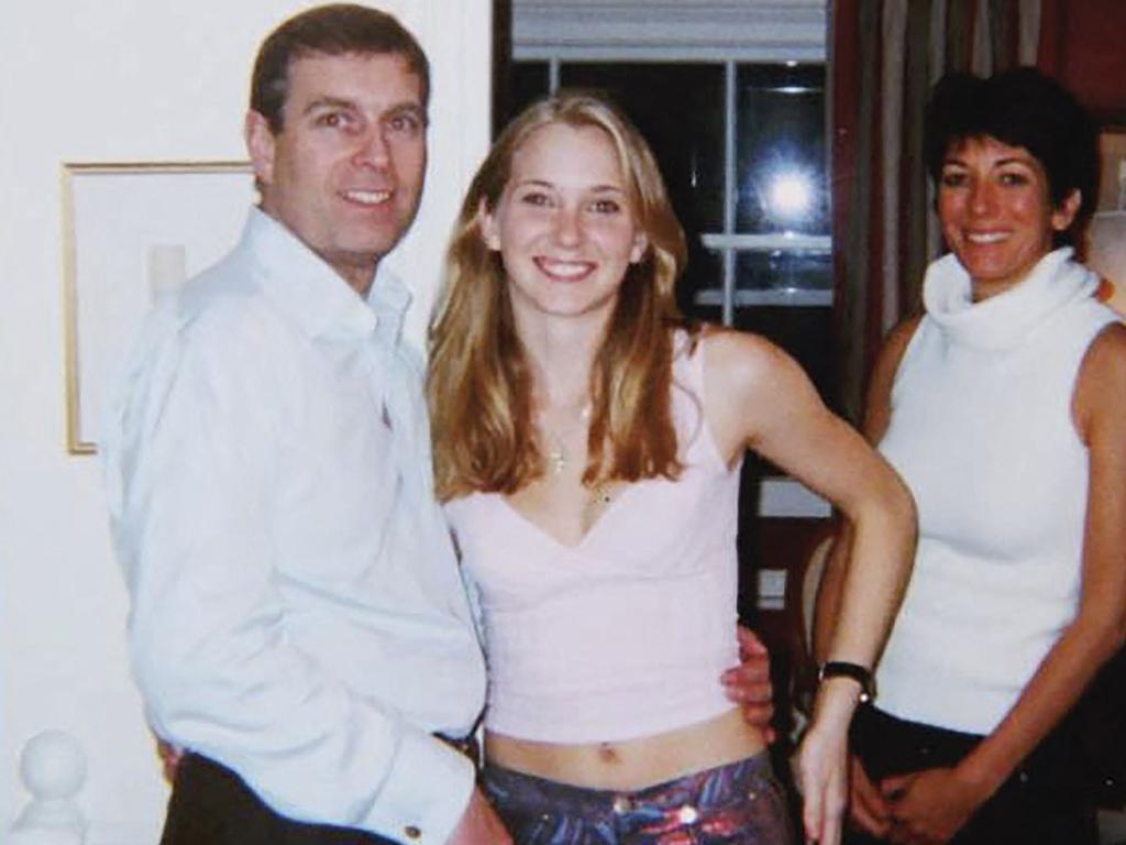 After Prince Andrew denied having ever met Virginia, this photo the royal with the then-17-year-old – and Ghislaine Maxwell – emerged. Picture: US District Court