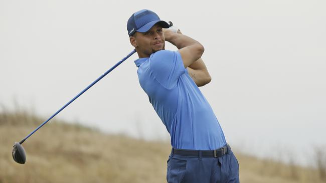 Stephen Curry during the Web.com Tour's Ellie Mae Classic golf tournament.