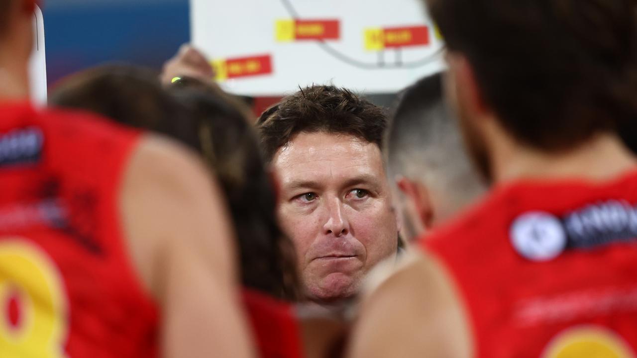 Suns coach Stuart Dew says he isn’t ‘looking for sympathy’. Picture: Chris Hyde/AFL Photos/via Getty Images