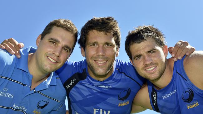 David Wessels, Chris Alcock and Sias Ebersohn in Perth.